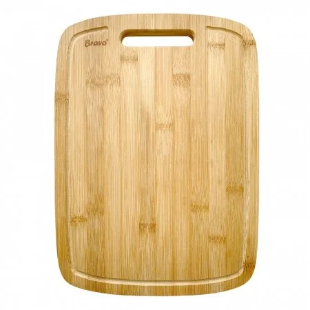 BRAVO Доска разделочная бамбук 36х26х1,8см с желобоком Bravo 522
