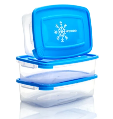 ПОЛИМЕРБЫТ Комплект контейнеров 3шт *0,7л Морозко 54036 микс