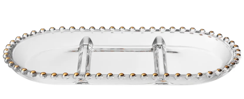 Lefard Блюдо Сервировочное Golden Charm 3 секции, 30*15 см 345-500