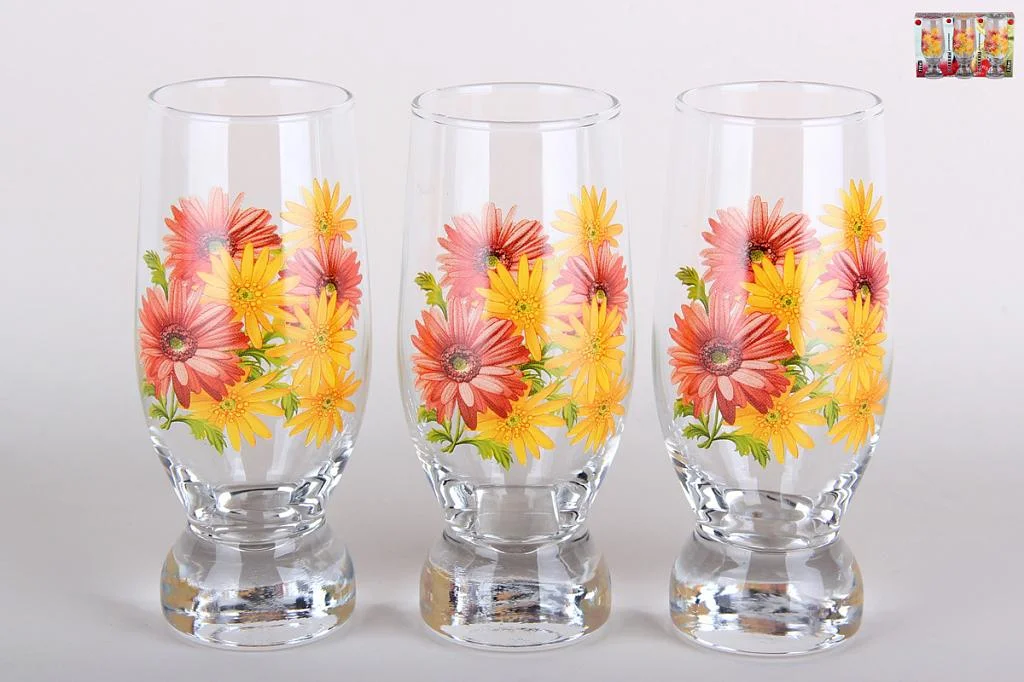 КОРАЛЛ Набор стаканов 1/3 270мл Герберы 42978/в