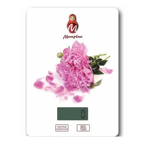 МАТРЕНА Весы кухонные МА-037 Пионы