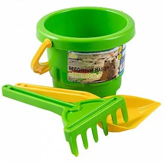 DELTA Песочный набор КРЕПОСТЬ (ведерко, грабельки, лопатка) 75500 микс