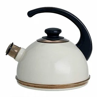 DELTA Чайник 2,5 л (консольная ручка) T04/25/04/00/01 слоновая кость (декор - золоченая нержавеющая сталь)