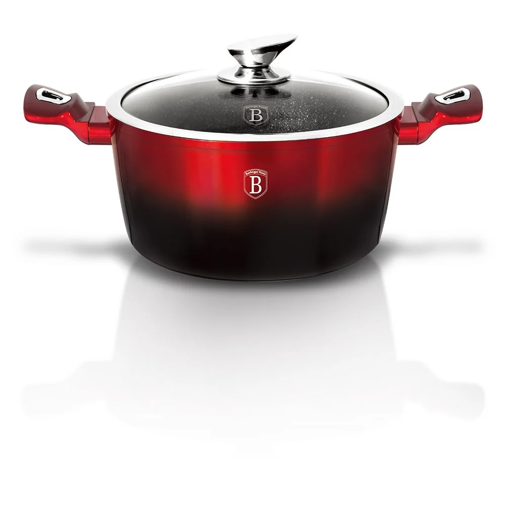BERLINGER HAUS Кастрюля 3,8л ВН 1938 Black-burgundy Metallic Line