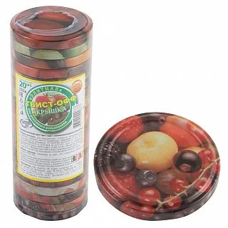 Крышка металлическая винтовая литографированная Элитная - 66 мм, 20 штук