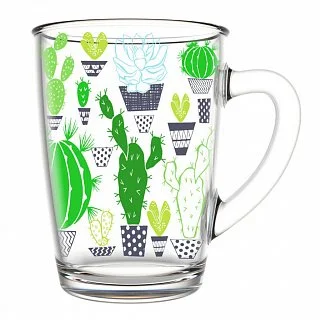 ДЕКОСТЕК Кружка для чая 300 мл Кактусы 334-Д
