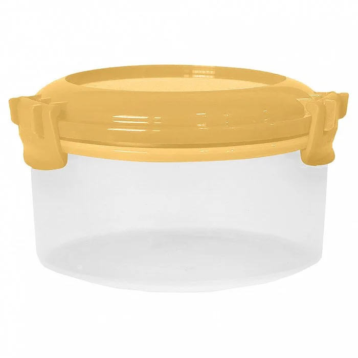 DELTA Контейнер для продуктов Modena круглый 0,4л с защелками (бледно-желтый) 221112804/01