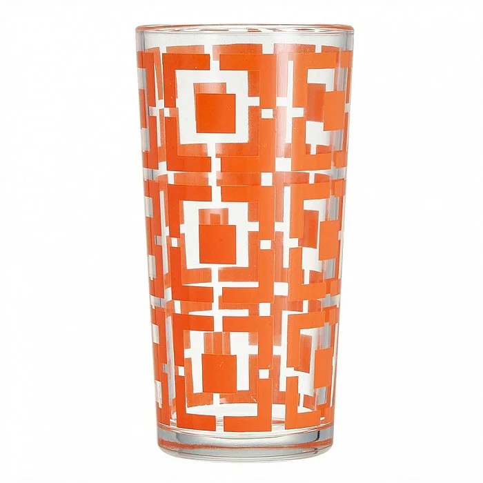 ДЕКОСТЕК Набор стаканов 230 мл 6 штук 1256/91 Карре оранжевый