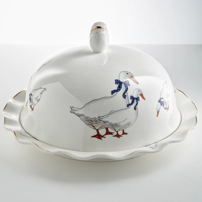 BEATRIX Блюдо для блинов с крышкой 28 см МН092H Гуси