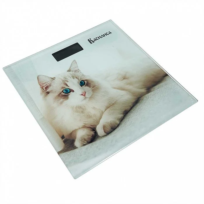 ВАСИЛИСА Весы 180 кг 30×30 см электронные напольные Невская кошка ВА-4015