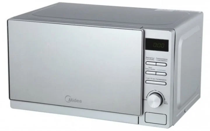 MIDEA Микроволновая печь 700 Вт, 20 л, гриль 1000 Вт,электронное управление,цвет серебро AG720C4E-S