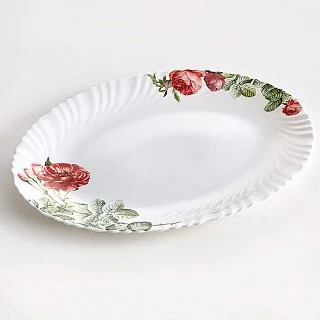 TEROPAL Блюдо 30,5 см овальное Дикая роза 0001L2/63-SK