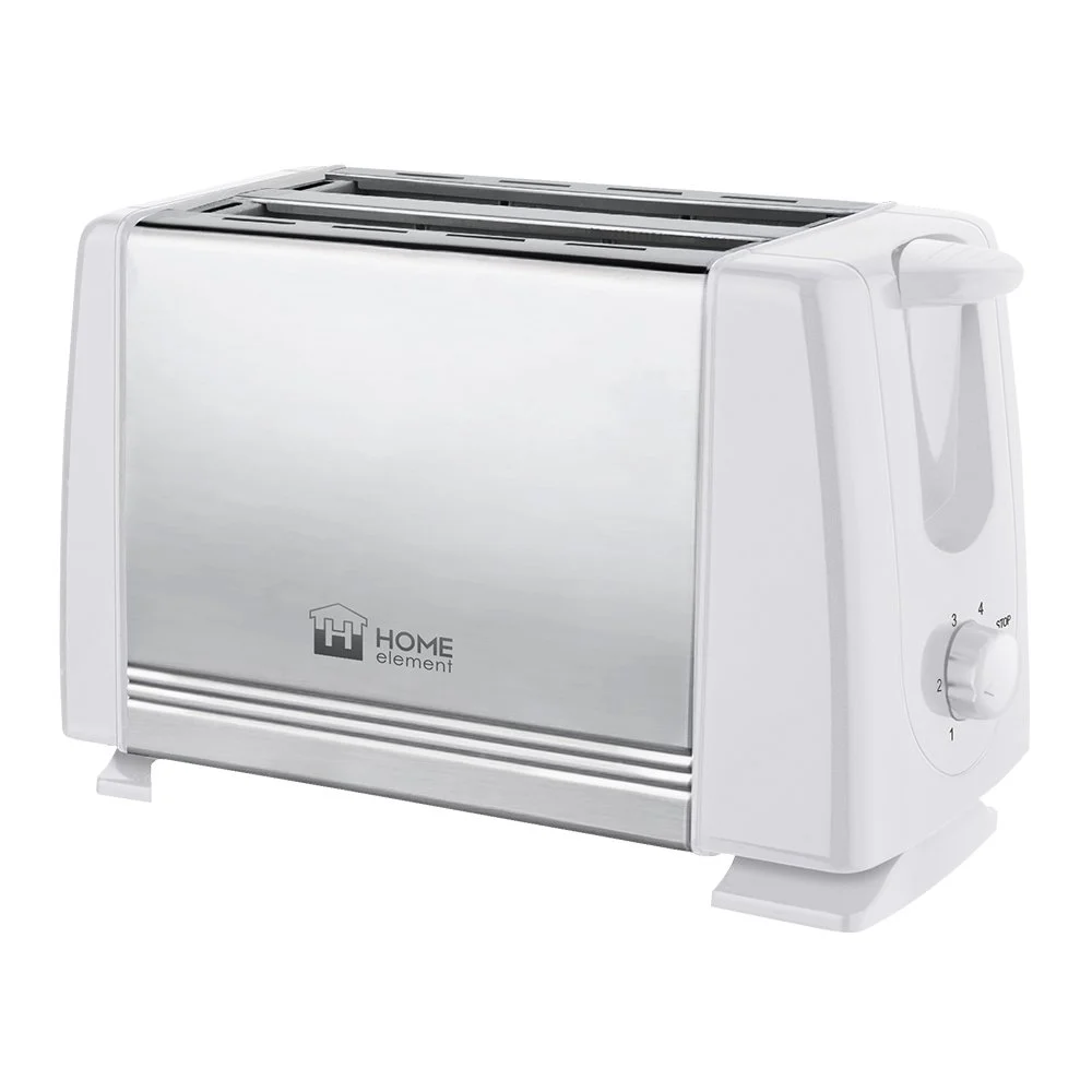 HOME-ELEMENT Тостер 700W HE-TS500 белый жемчуг