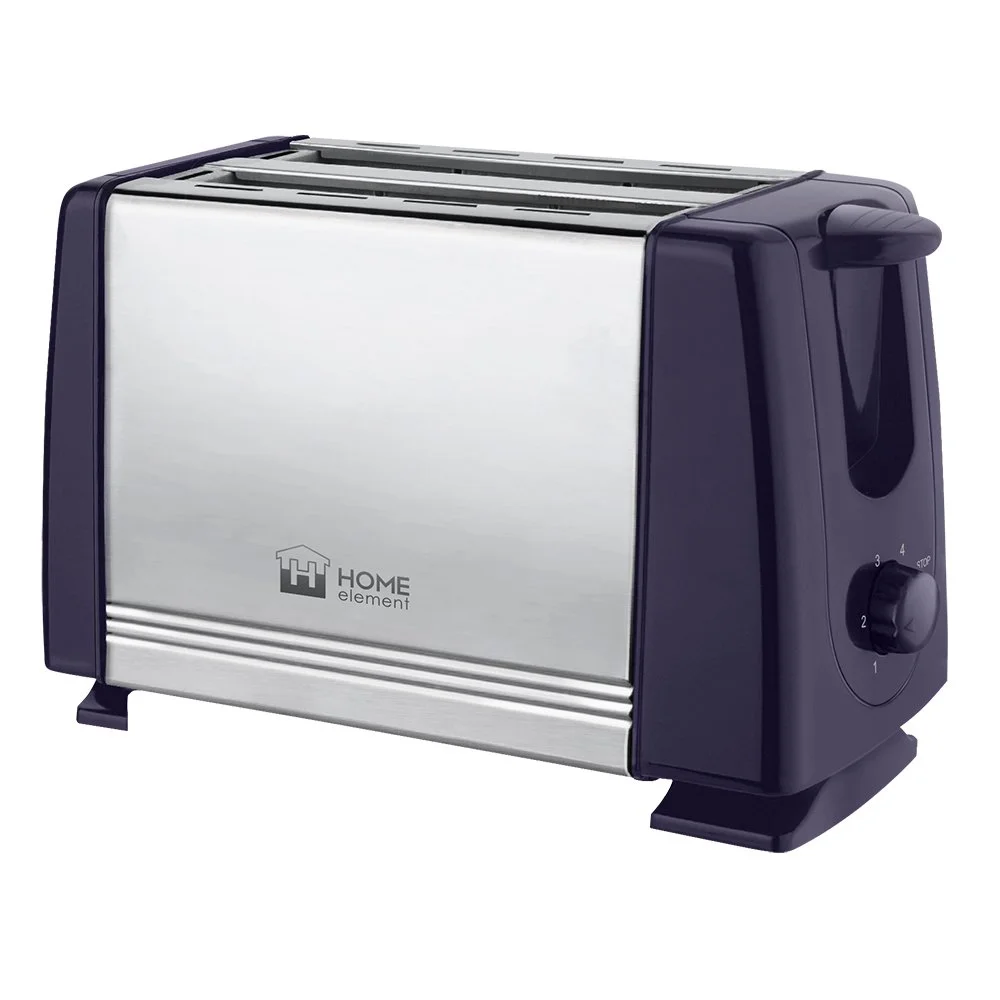 HOME-ELEMENT Тостер 700W HE-TS500 темный топаз