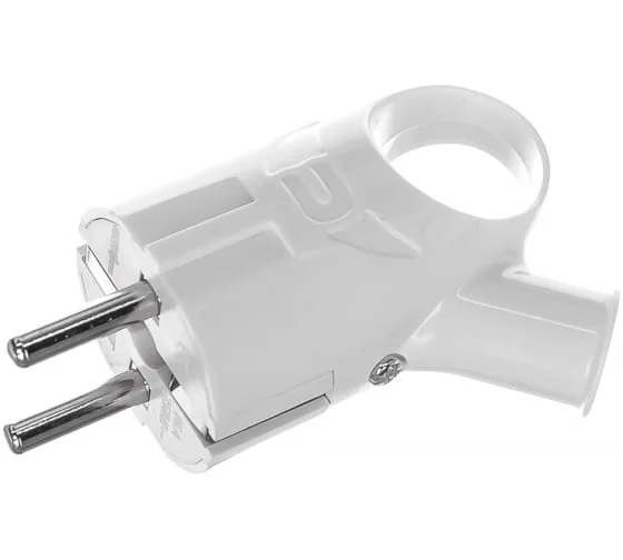 UNIVersal Евровилка угловая с ушком белая 16А 250В 53132