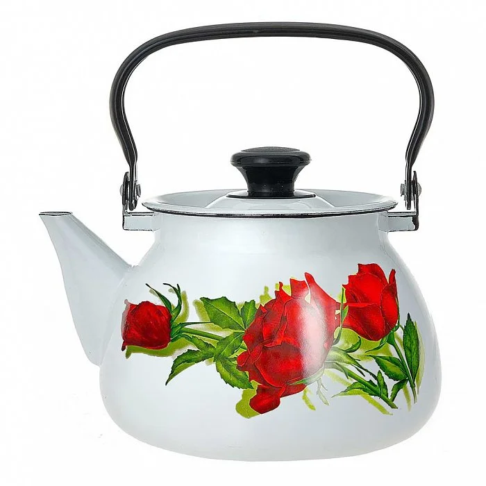 КМК Чайник 3 л сферический с металлической ручкой Андорра белый 42104-122/6-У4