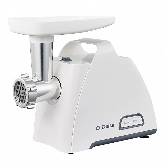 DELTA Мясорубка электрическая 2000 Вт DL-6104M белая с серым