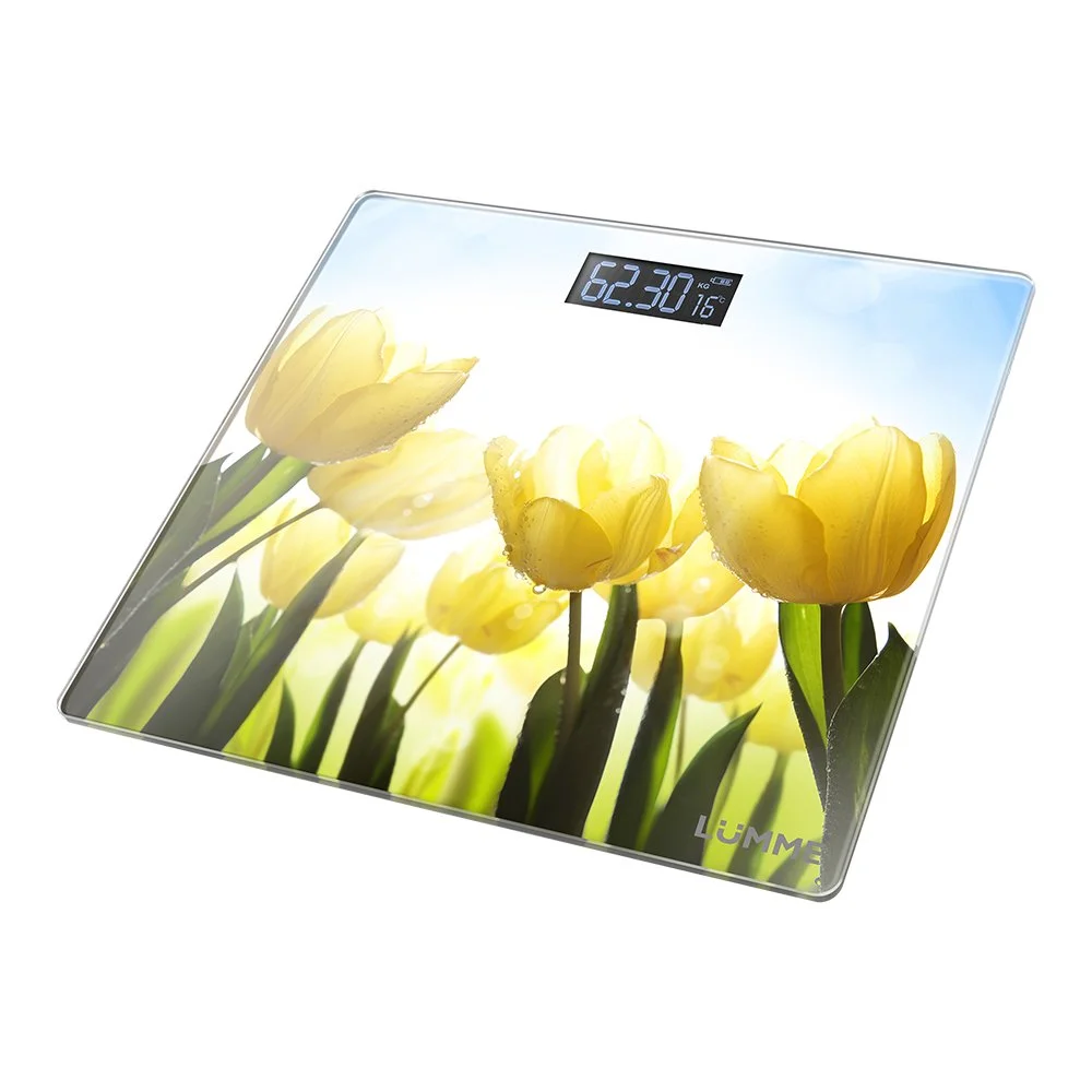 LUMME Весы напольные электронные LU-1329 тюльпаны