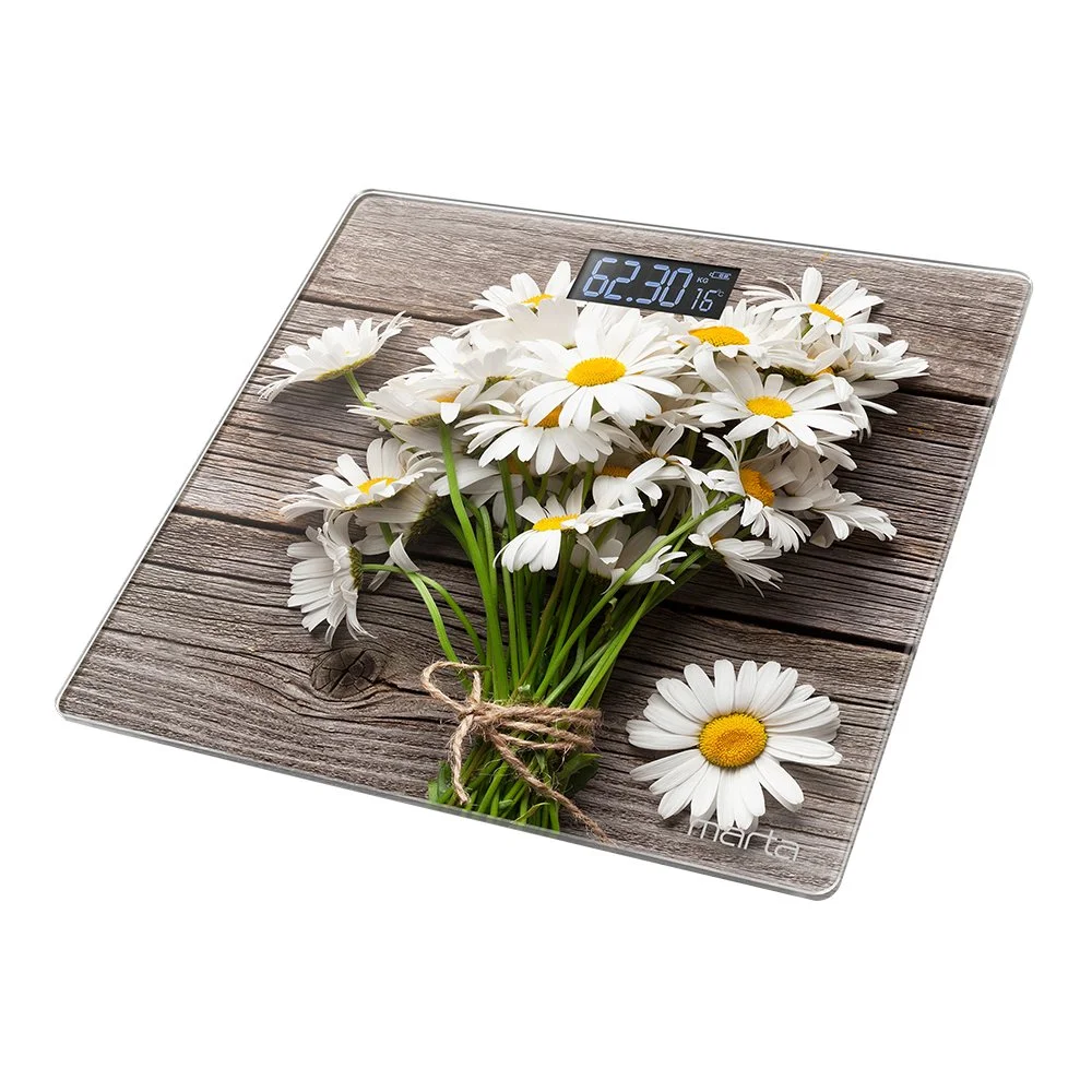 MARTA Весы напольные электронные MT-1678 Ромашки