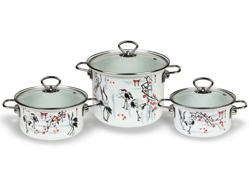 КМК Набор кастрюль (6пр.) Журавли-5-1 Элит (бел.)