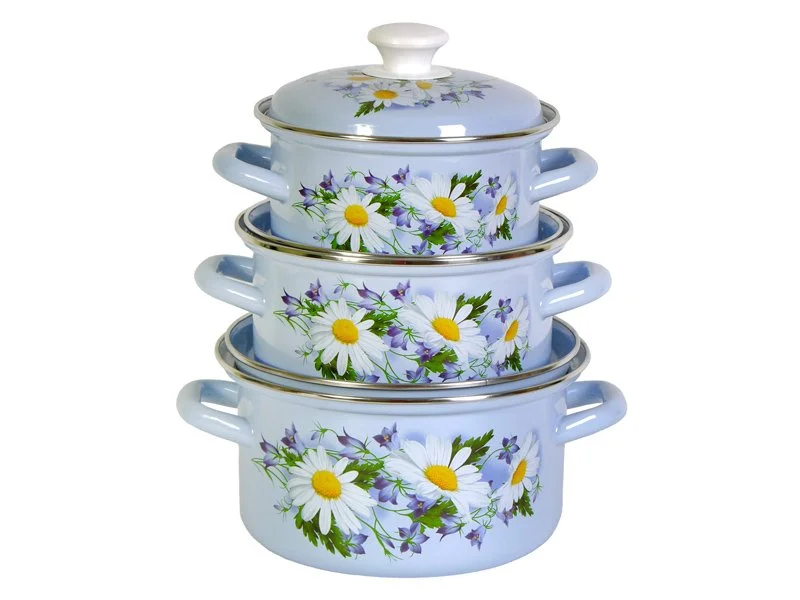 КМК Набор кастрюль (6пр.) Полесье-1 (голуб.)
