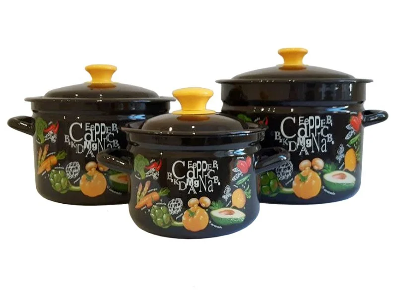 КМК Набор кастрюль (6пр.) Рацион-1 (коричн.)