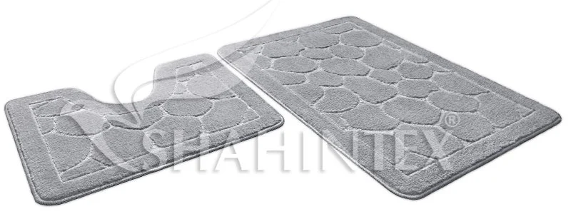 SHAHINTEX Набор ковриков для ванной ЭКО Серый 60*90+60*50 7319
