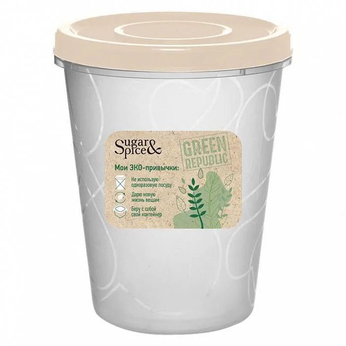 DELTA Емкость для продуктов с завинчивающейся крышкой Green Republic 1 л SE1889GR лён