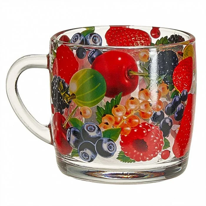 ДЕКОСТЕК Кружка для чая 300 мл (Ягоды) 2134-Д
