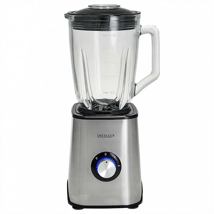 DELTA Блендер стационарный 1000 Вт 1,5 л со стеклянной чашей, черный DE-7300