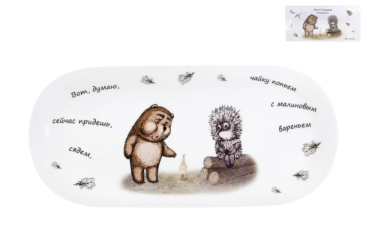 КОРАЛЛ Блюдо овальное 25х11.5см Ежик в тумане NB209OV12