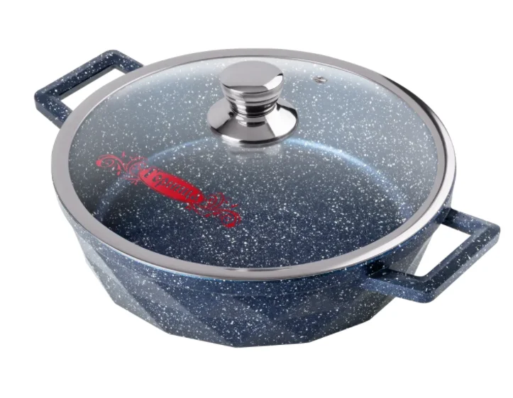 ГОРНИЦА Жаровня 280/70 мм, литые ручки, с крышкой, серия Бриллиант Blue ЖБ-283БЛ