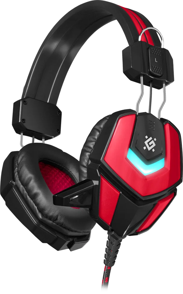 Defender Игровая гарнитура Ridley красный + черный, кабель 2,2 м