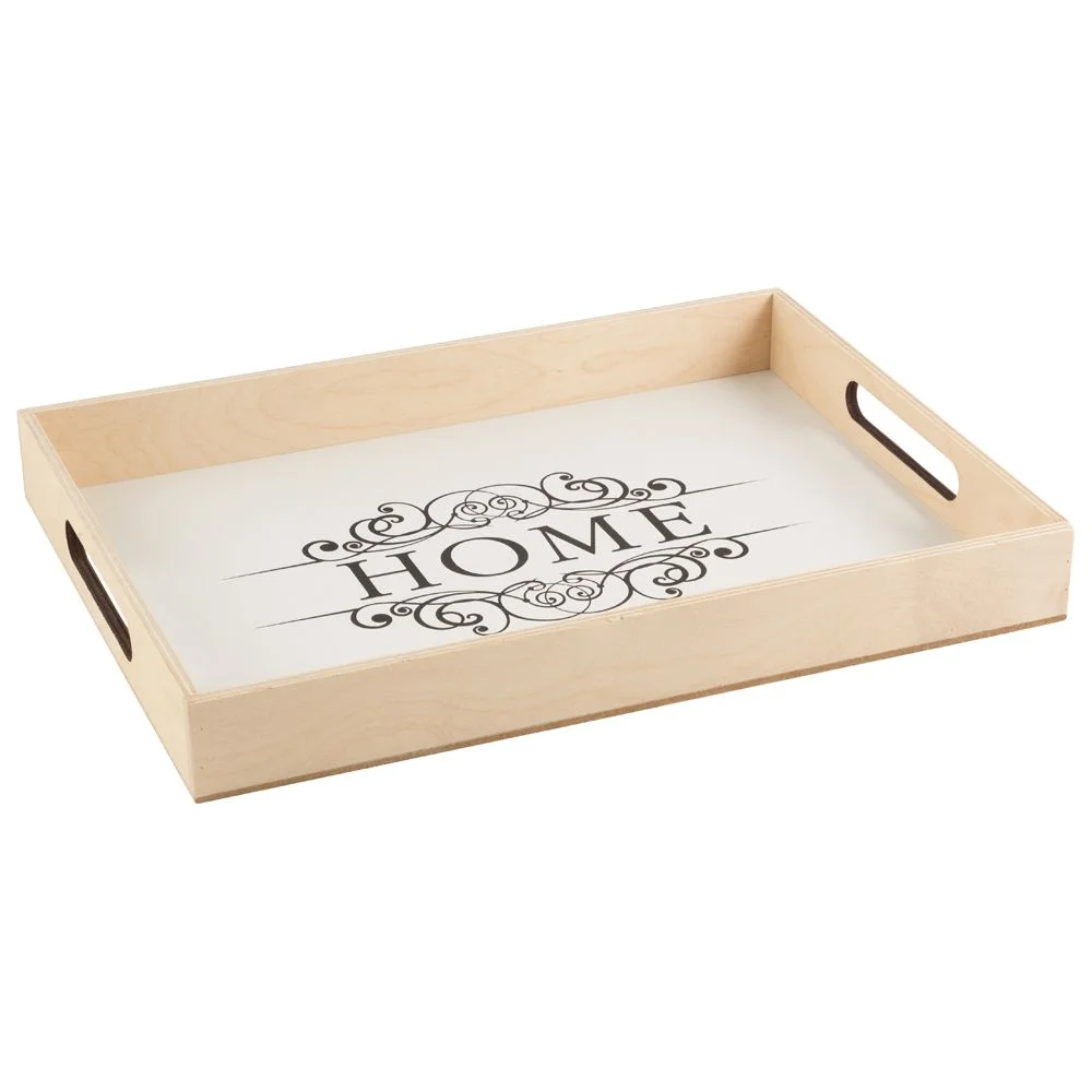 MALLONY Декоративный поднос HOME 32х27см белый 008543