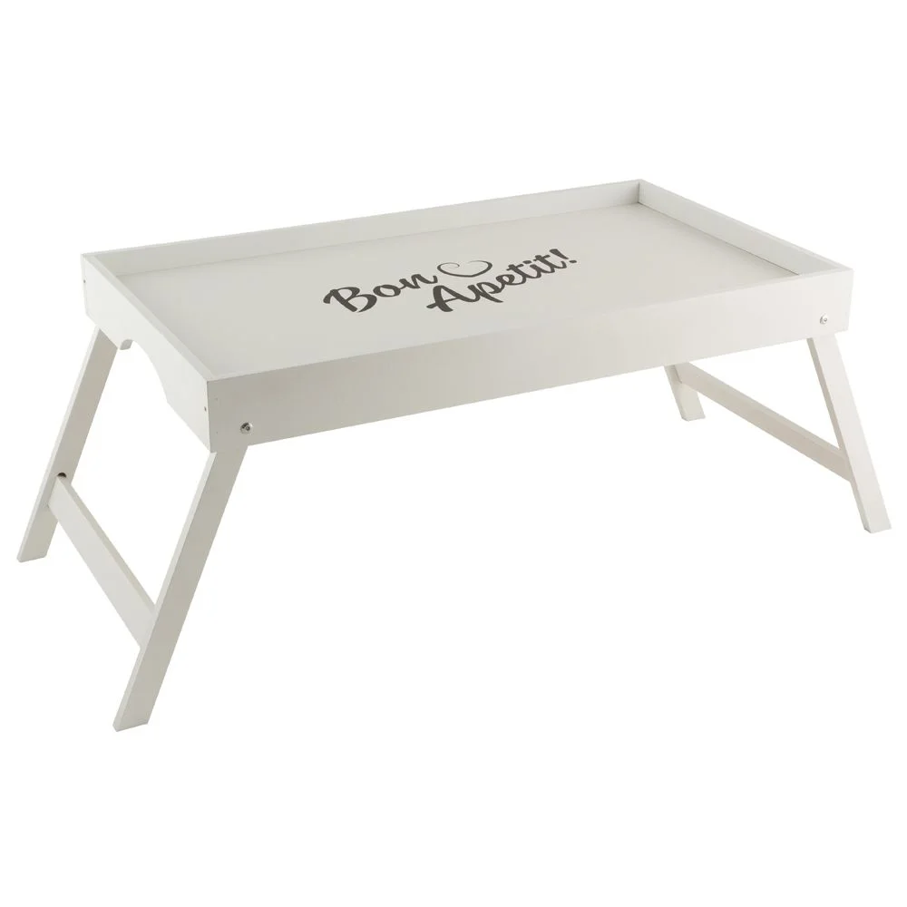 MALLONY Поднос для завтрака Bon Appetit! 52х30см белый 008544