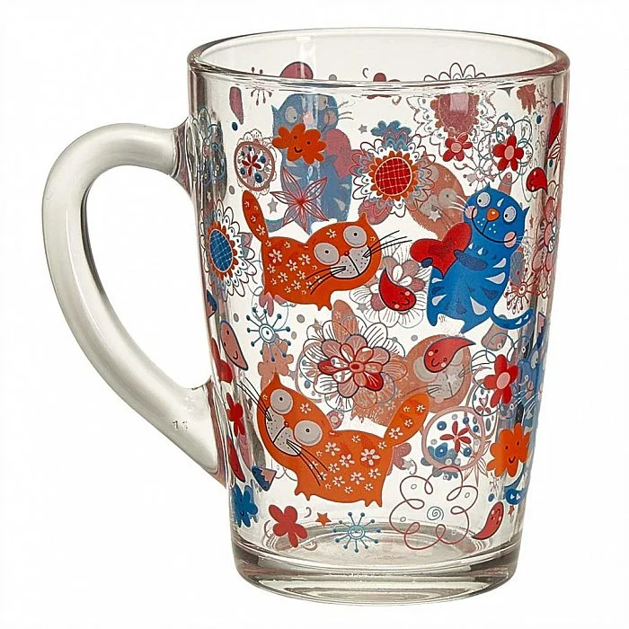 ДЕКОСТЕК Кружка для чая 300 мл (Котики) 334-Д