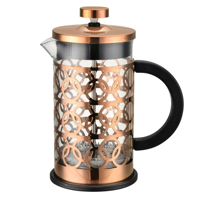 MALLONY Кофе пресс стеклянный 350 мл BRONZO в корпусе из нержавеющей стали 950153