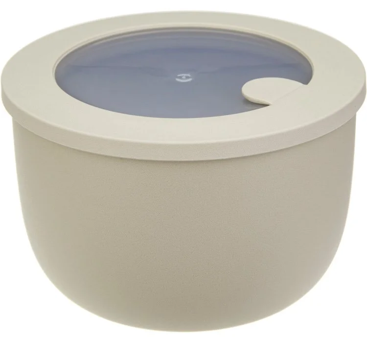 М ПЛАСТИКА Миска герметичная НЕО 1,2 л с клапаном для СВЧ М 1325 латте