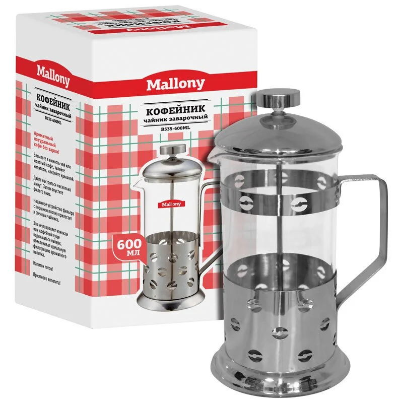 MALLONY Кофе-пресс Caffè B535-600ML 600 мл 950146