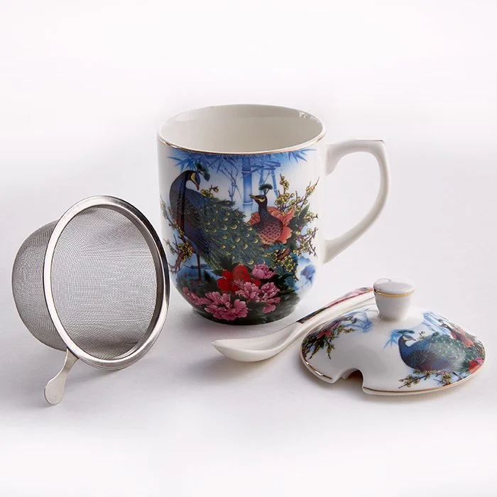 BEATRIX Кружка 340 мл заварочная с ложкой, фильтром и крышкой МЛ093A