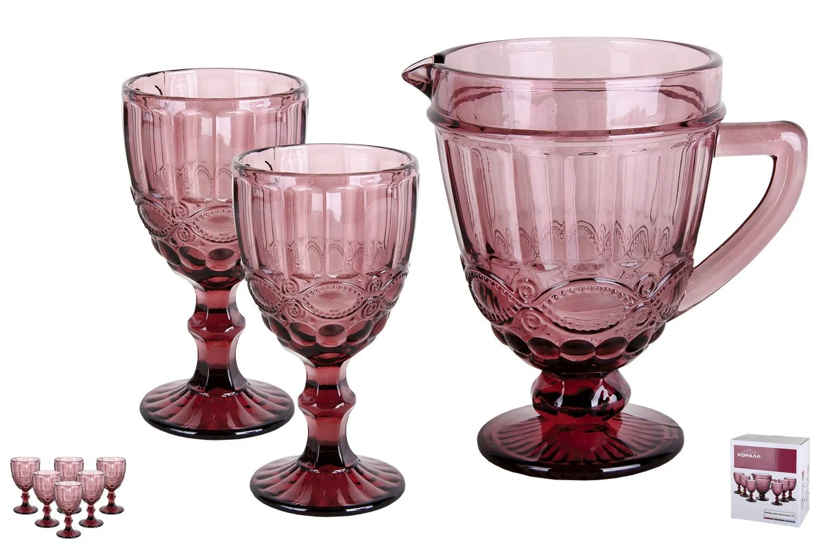 КОРАЛЛ Набор для напитков 7пр. Арль фиолетовый GB2612G125ZB