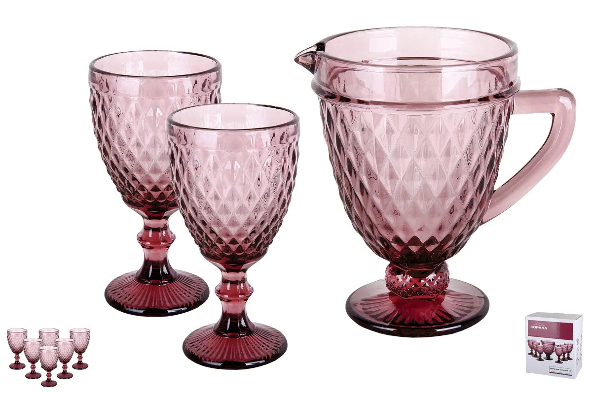 КОРАЛЛ Набор для напитков 7пр. Грац фиолетовый GB2612V125ZS