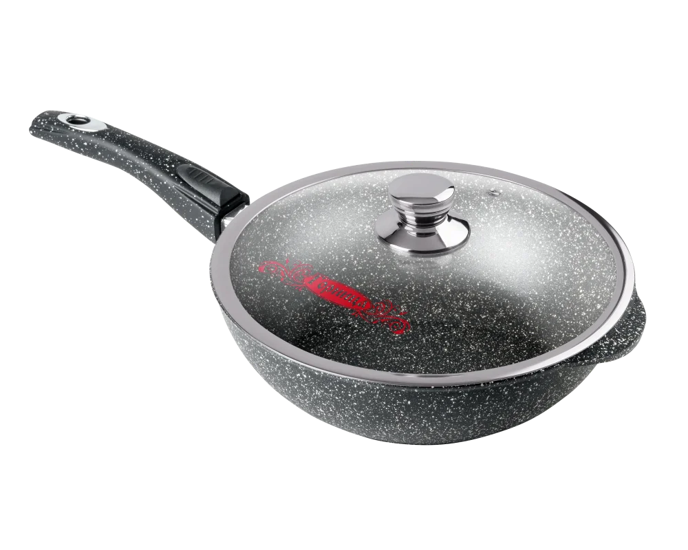 ГОРНИЦА Сотейник 240/82 мм, съемная ручка (софт тач), с крышкой, (п/у), серия Гранит ст2413аг