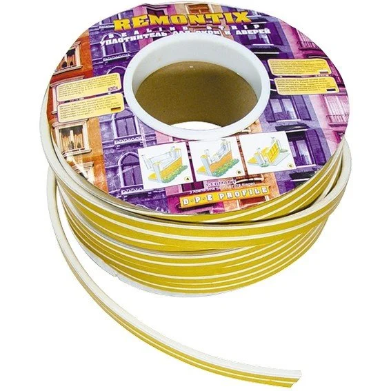 СИБРТЕХ Уплотнитель, 150 м, профиль E коричневый. 93866