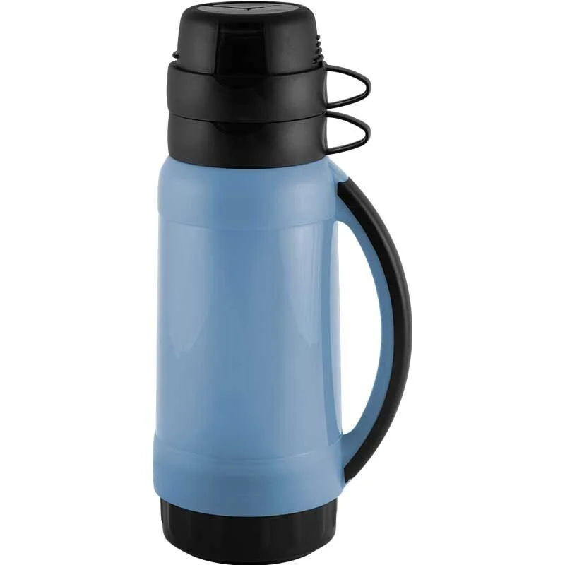 MALLONY Термос 1 л PRATICO со стеклянной колбой с 2 чашками 005504