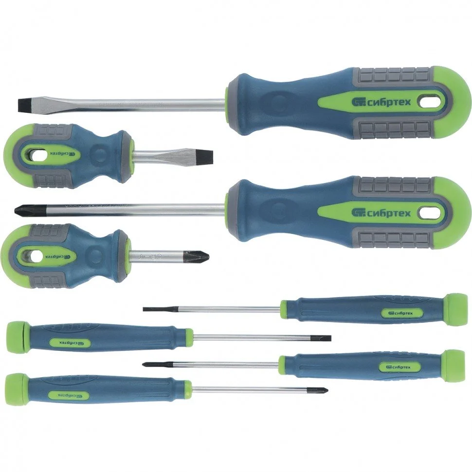 СИБРТЕХ Набор отверток универсальный, 8 предметов 13375