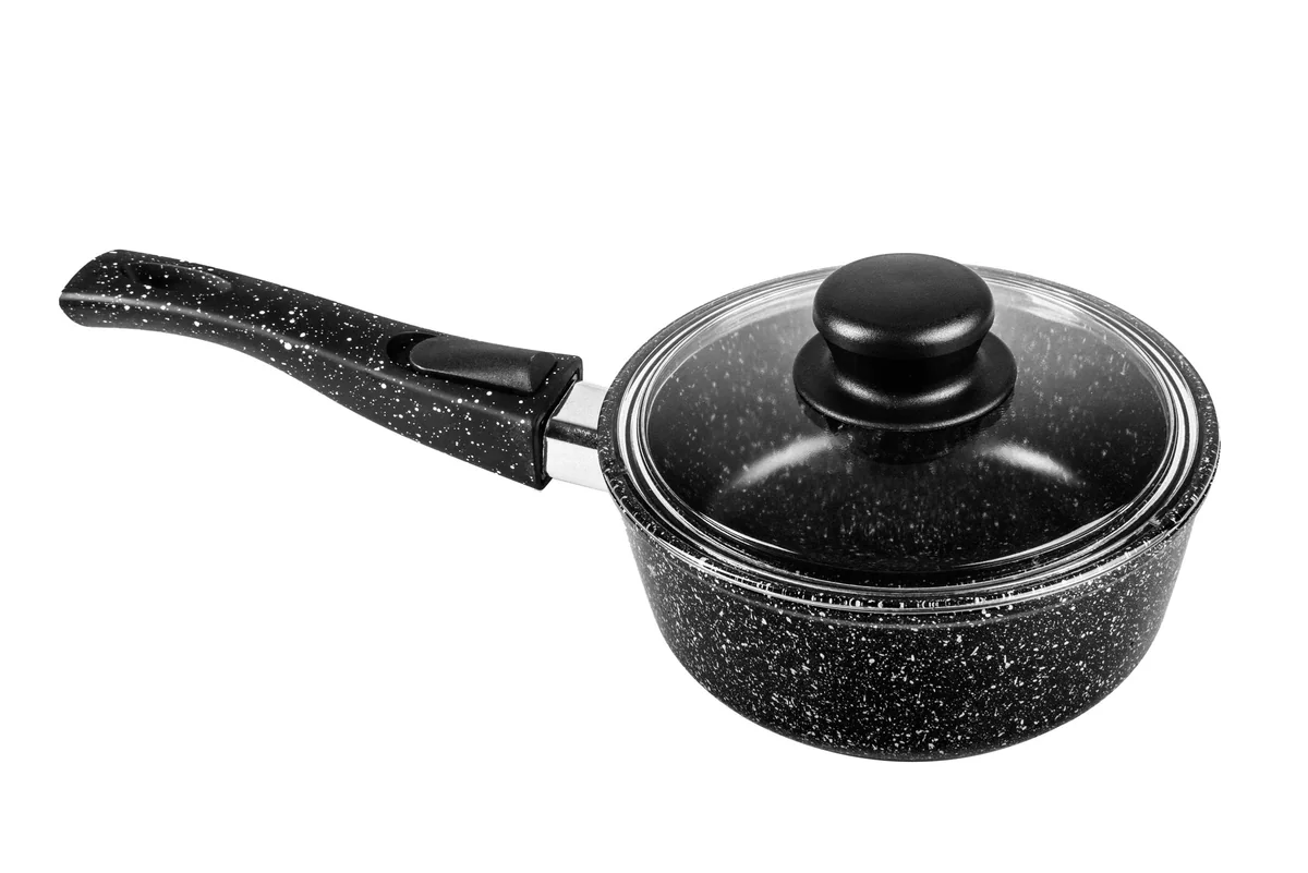 ГОРНИЦА Ковш 1л., съемная ручка (софт тач), с крышкой, (п/у), серия Гранит кш1613аг