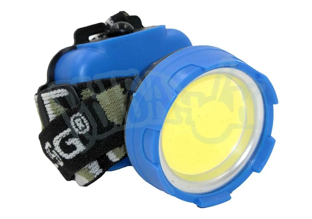 Фонарик налобный на бат 3 r6 cob 3вт