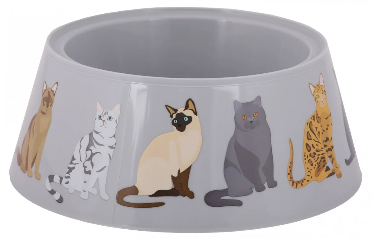 АЛЬТЕРНАТИВА Миска Cats 0,7 л. для животных М 4368 серый