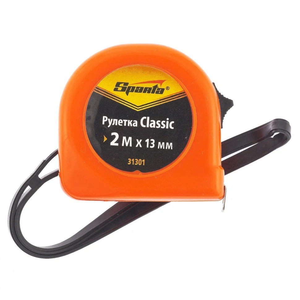 Sparta Рулетка Classic, 2 м х 13 мм, пластиковый корпус 31301